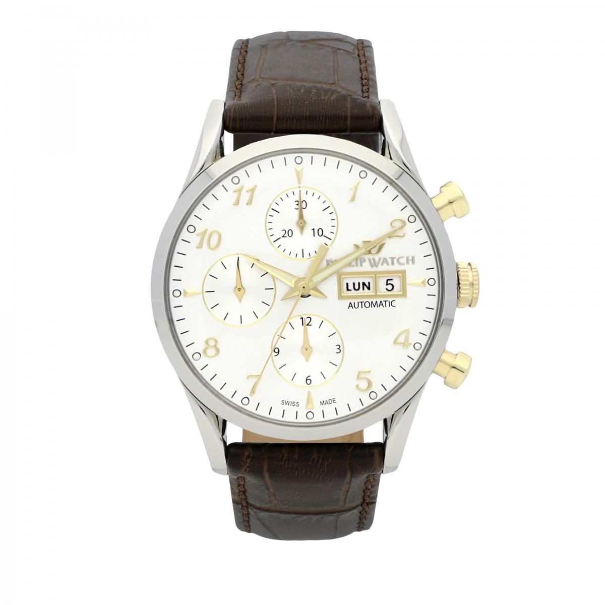 Montre Analogique En Acier Sunray marron, PHILIP WATCH