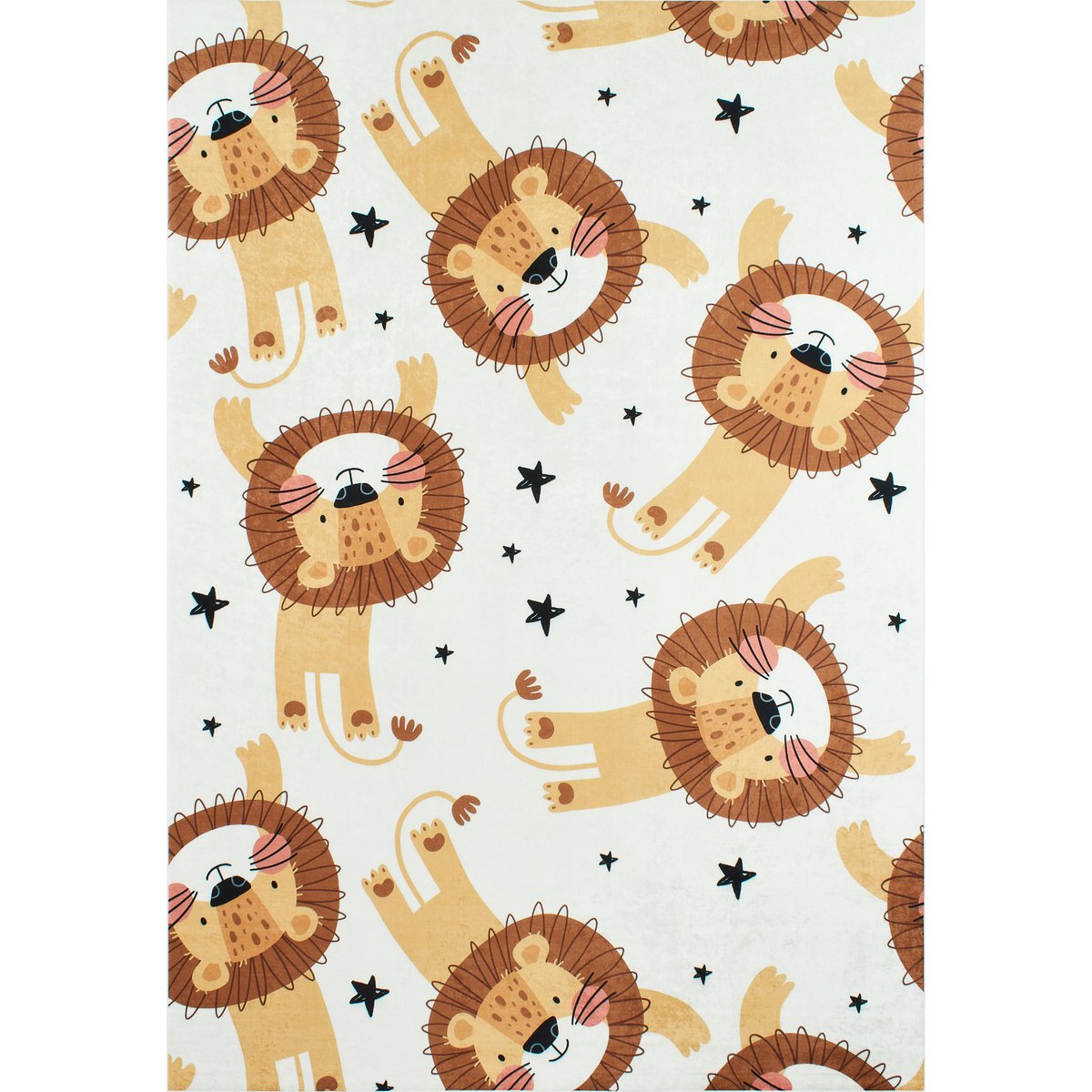Tapis enfant lions HAPPY crème, NAZAR RUGS