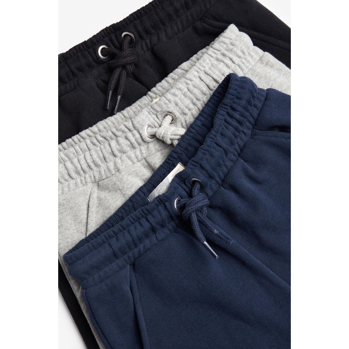 Pantalons de jogging en jersey doux, lot de 3 bleu marine, gris, noir, NEXT