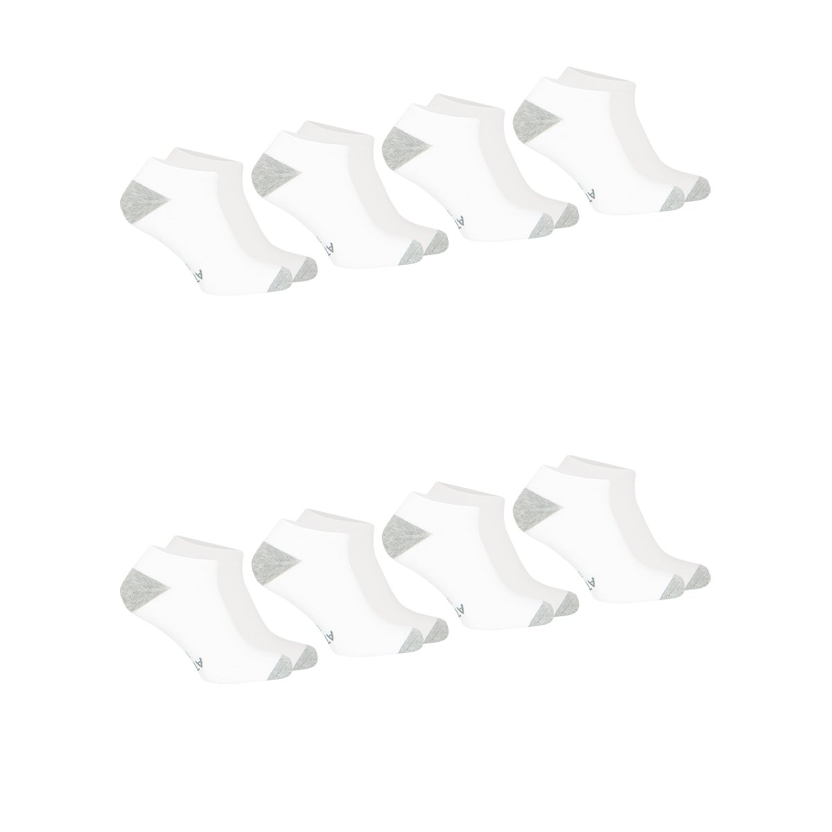 Socquettes, lot de 8, ECOPACK SPORT blanc/gris, ATHENA