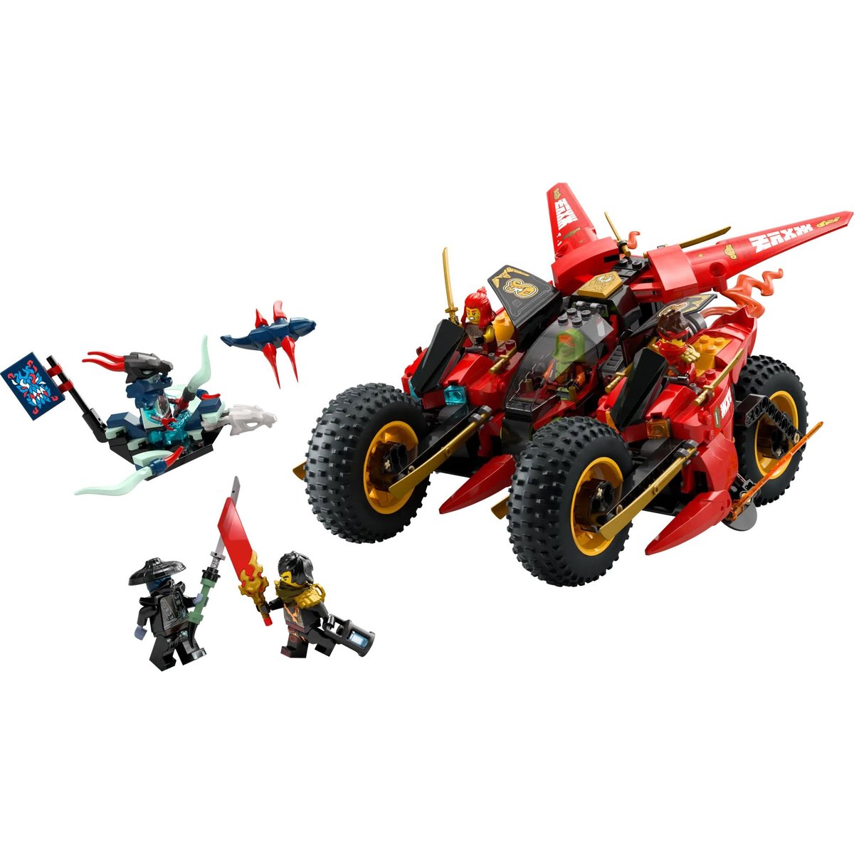 LEGO NINJAGO - Véhicule de Combat Ninja 3-en-1 - 71844 pour Enfants multicolore, LEGO
