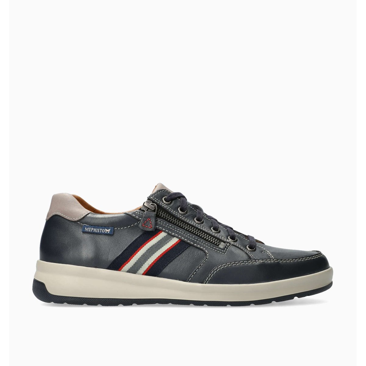 Baskets en cuir LISANDRO bleu 5133, MEPHISTO