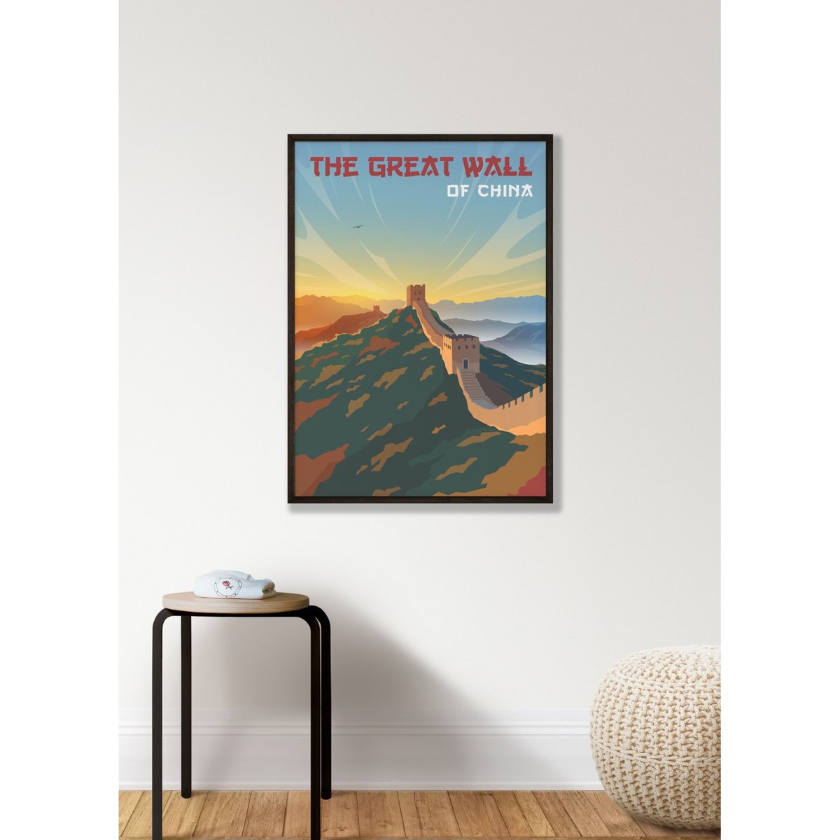 Affiche Grande Muraille de Chine blanc, L'AFFICHERIE
