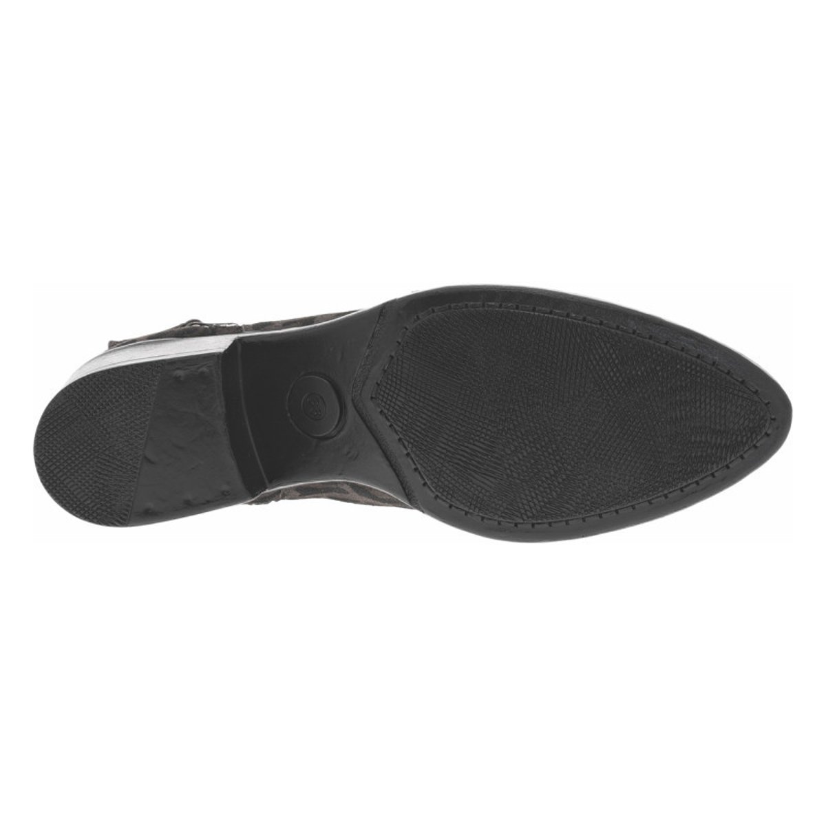 Boots en cuir léopard avec semelle à talon décroché moyen et à zip léopard, MJUS