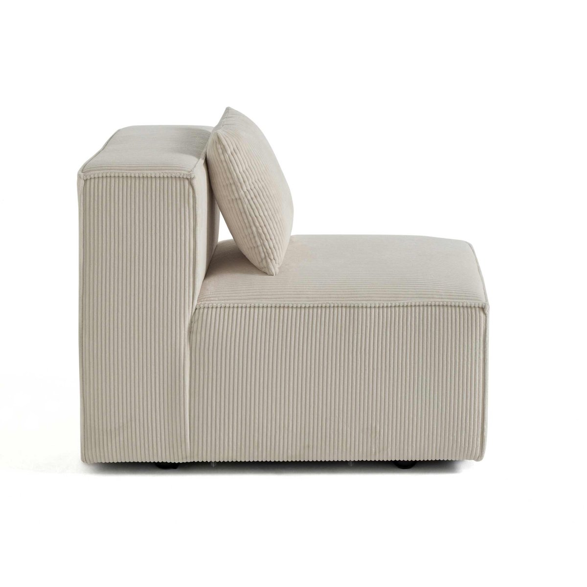 Module d'assise en velours côtelé, ARTY beige, BEST MOBILIER