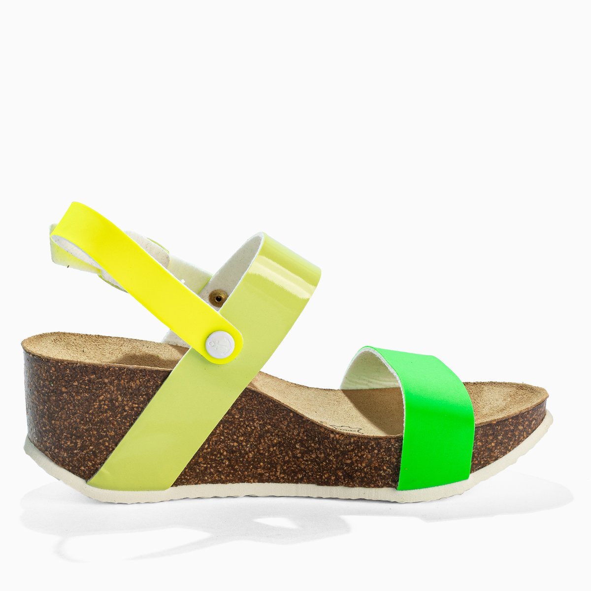 Sandales compensées SELENE vert citron, BAYTON