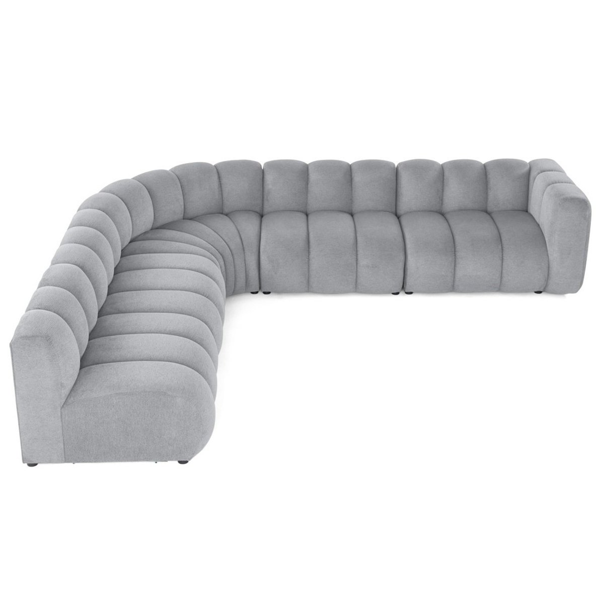 Canapé d'Angle gauche 5 places - DEBBIE gris, BEST MOBILIER