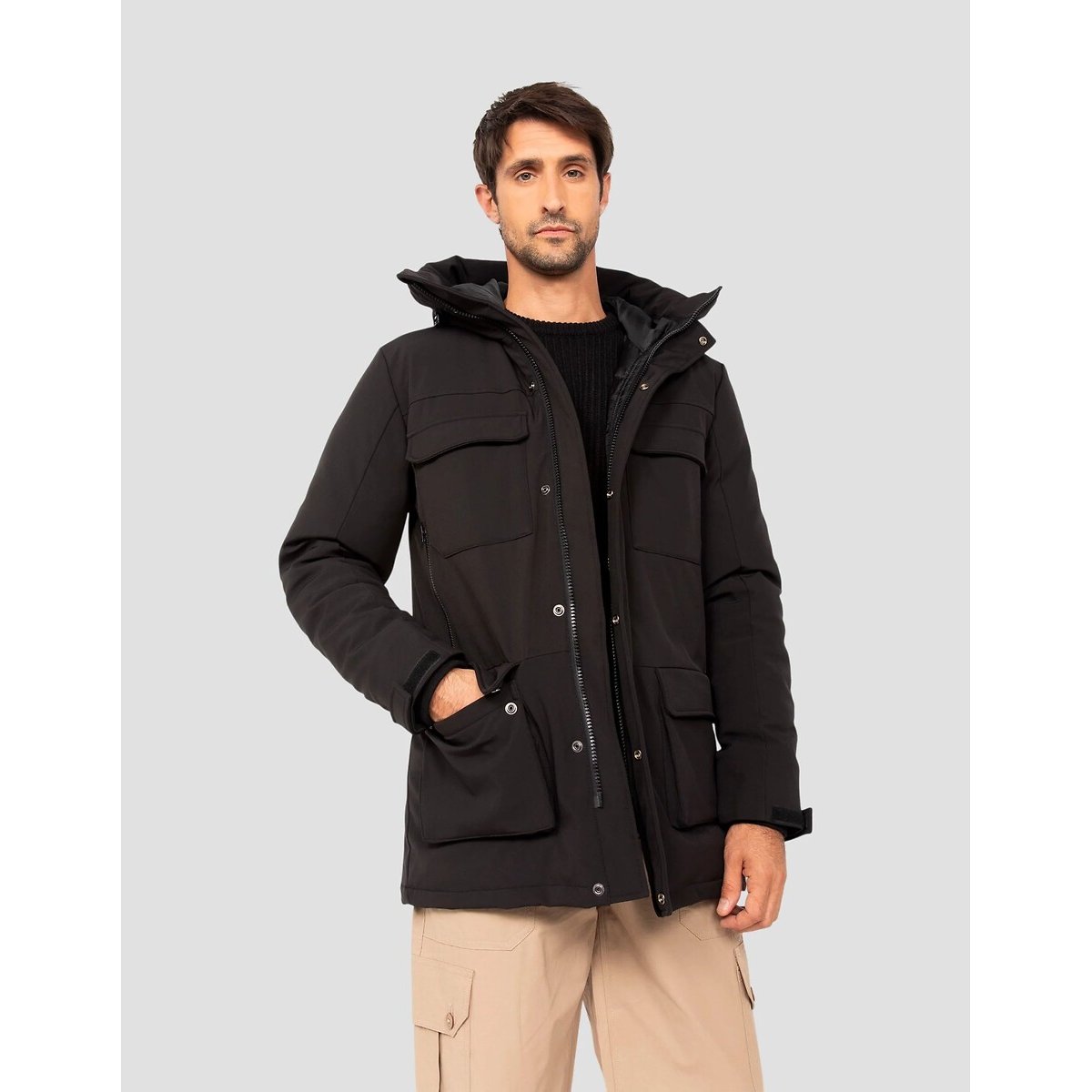 Parka chaude, rembourrée, STANLEY noir, SCHOTT