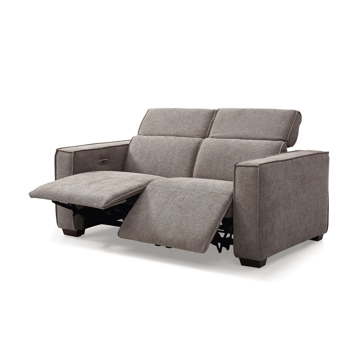 Emilio Chenille 2 Seater Recliner Sofa ash grey, SO'HOME