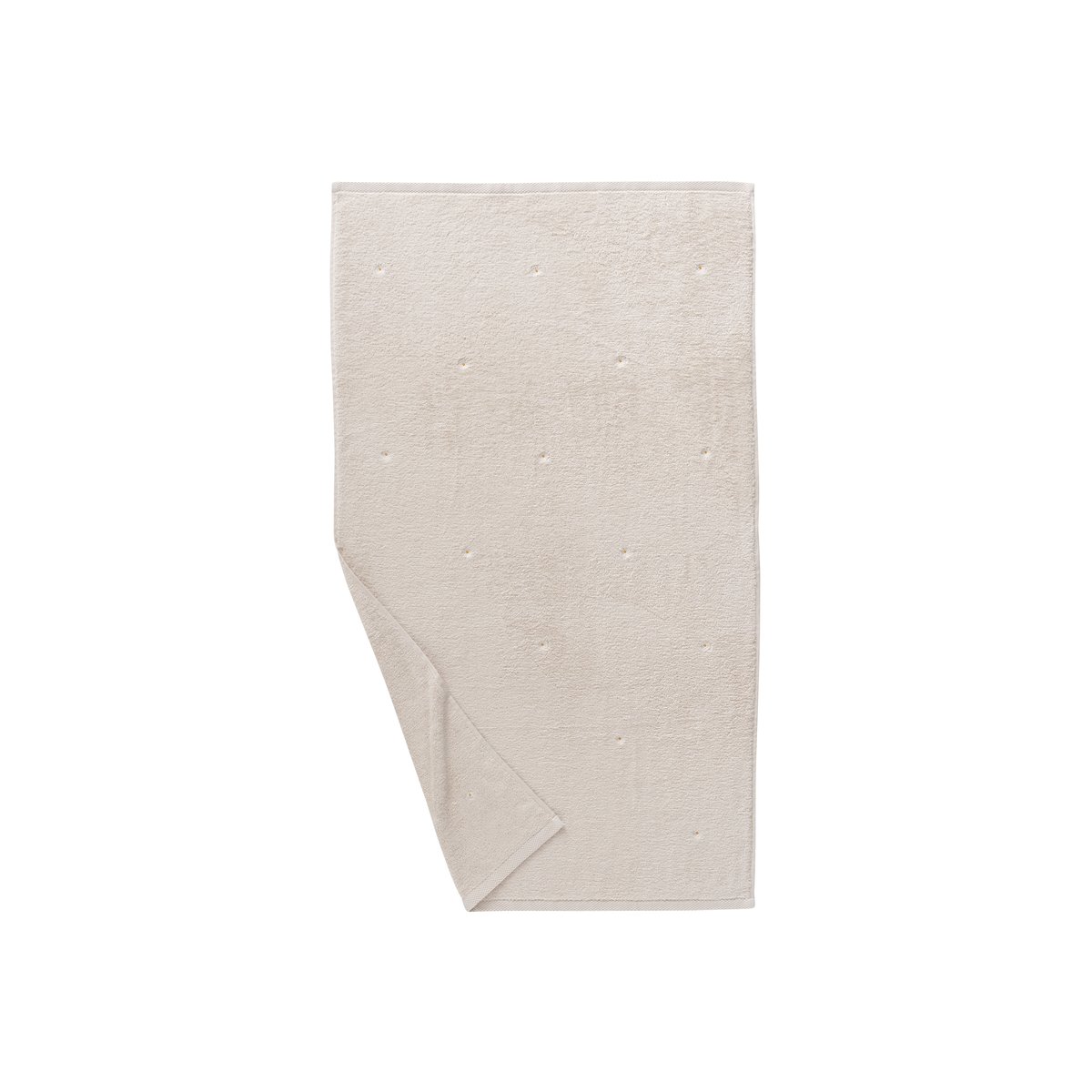 Drap de bain coton ZÉPHIRE dune/marguerite, CARRE BLANC