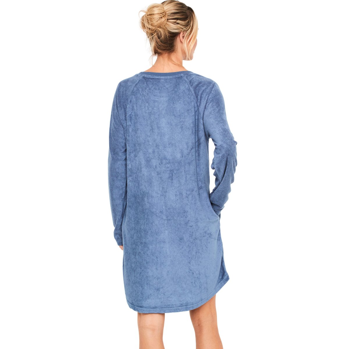 Chemise de nuit manches longues Mellow bleu, SELMARK