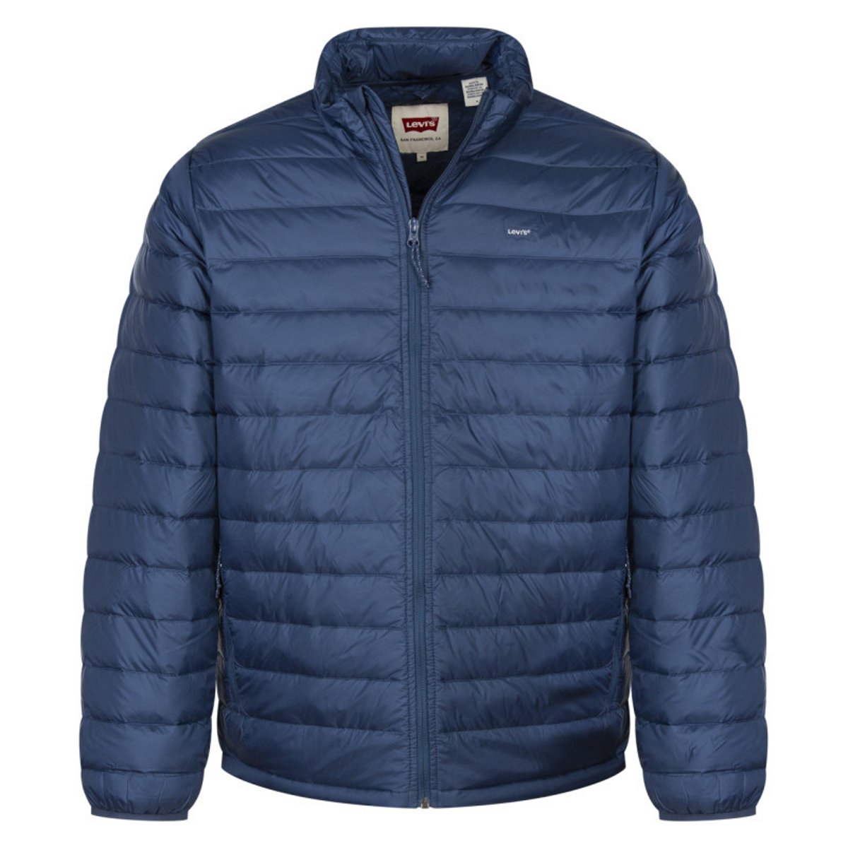 Doudoune fine bleue matelassée à coupe droite et avec un col montant bleue, LEVI'S