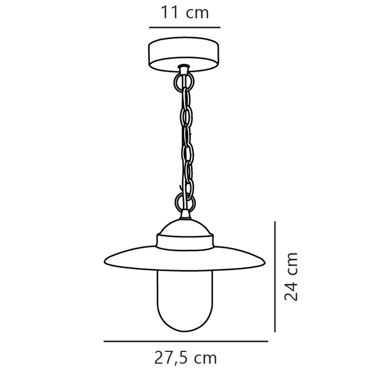 Suspension Irrégulier et convivial pour l'exterieur en métal, LUXEMBOURG couleur rouille, NORDLUX