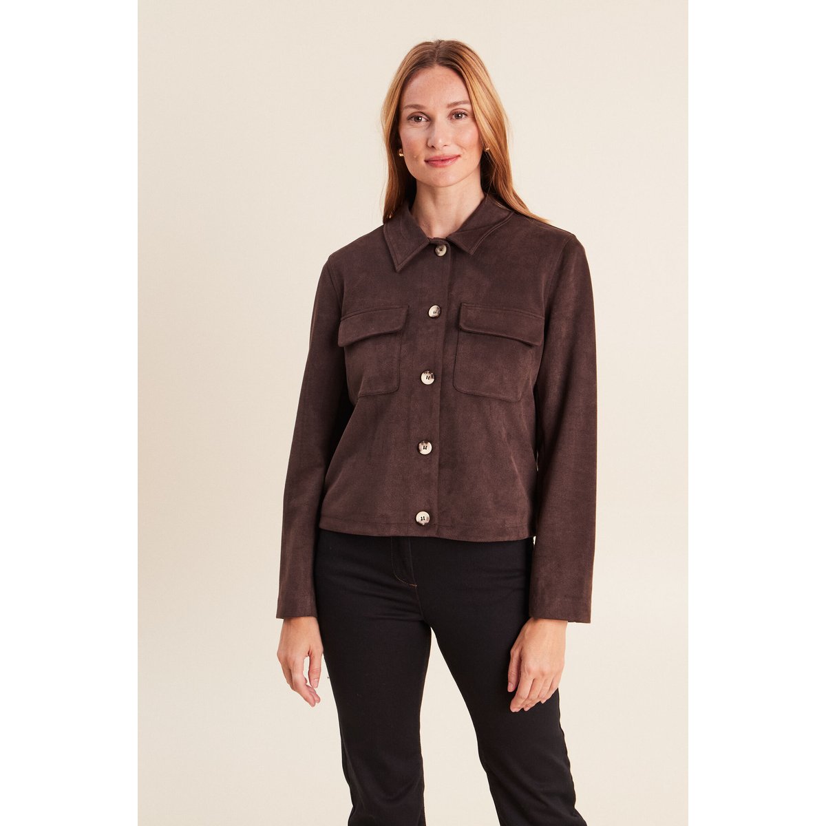 Veste doublée marron foncé, BREAL