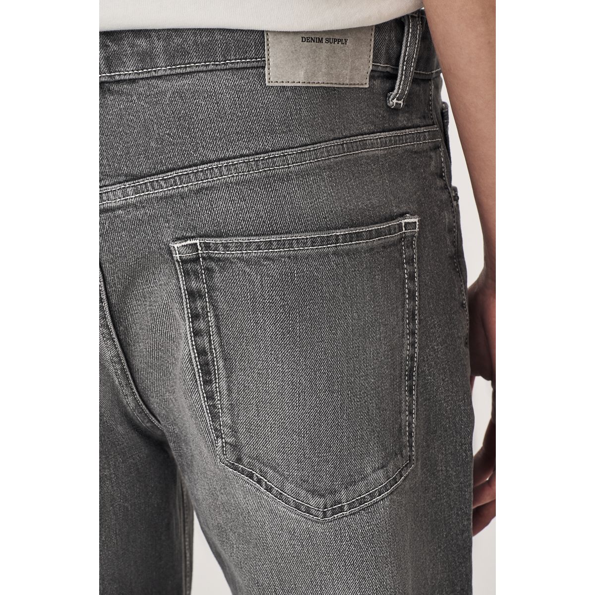 Jean droit authentique stretch vintage gris, NEXT