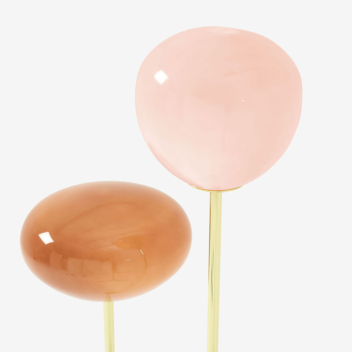 MADE.COM Adrianne 2-Light Glass Dome Floor Lamp pink, MADE