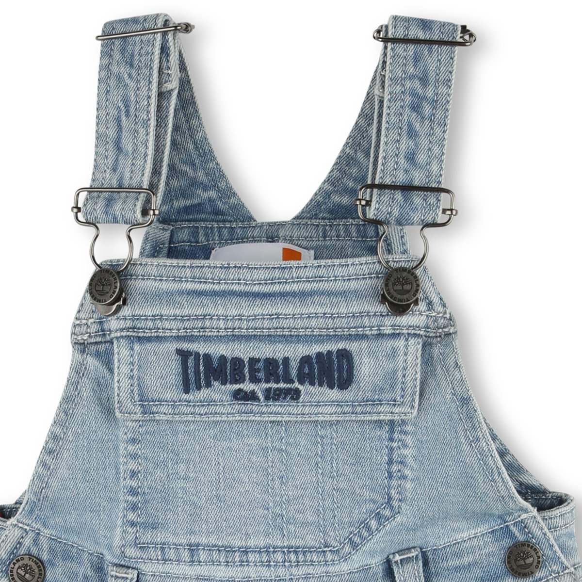 Salopette en denim court bleach, TIMBERLAND