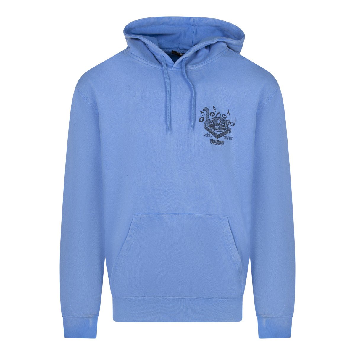 Sweat coton mélangé col à capuche ajustée bleu, VANS