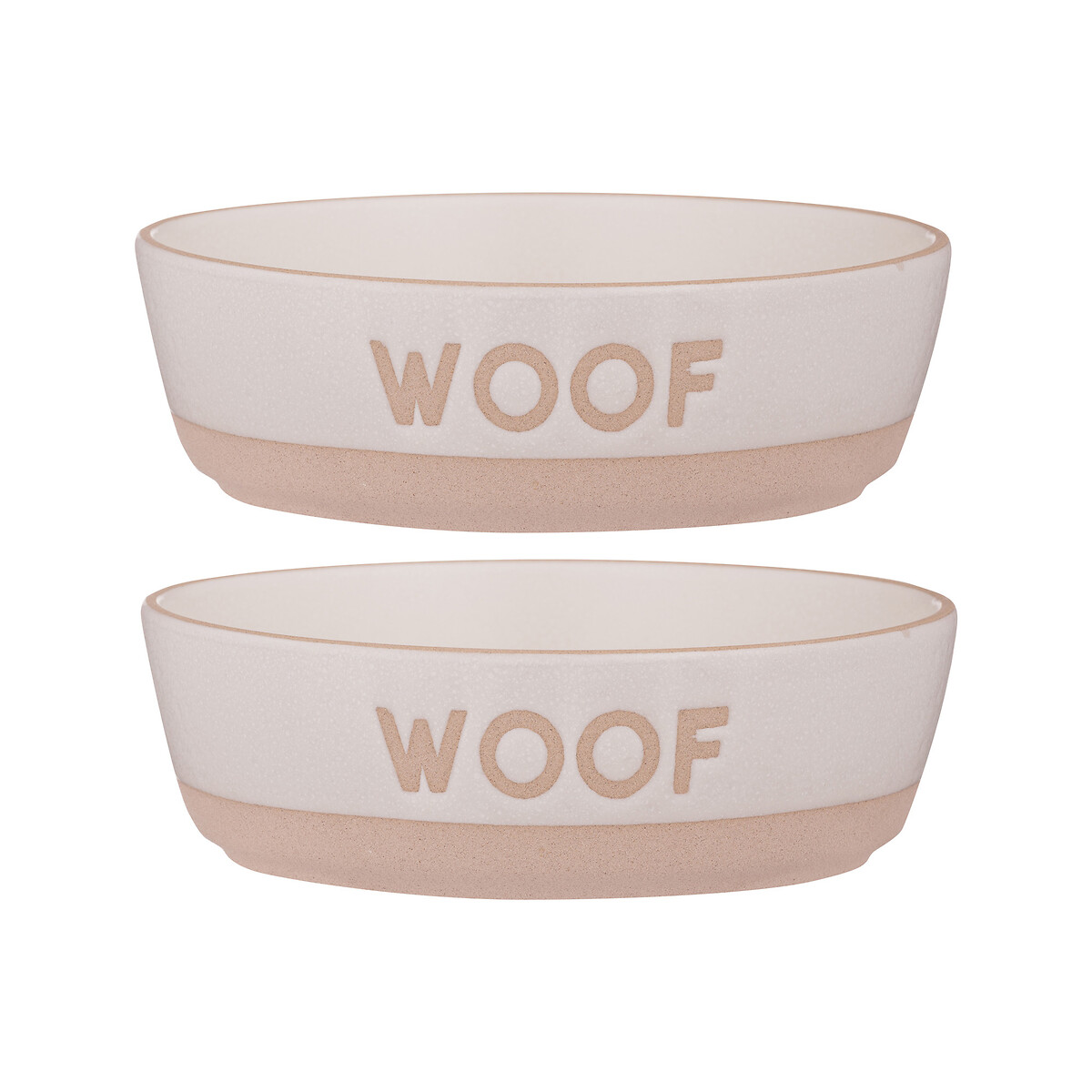 Set of 2 16cm Dip Glaze Bowls with Woof cream, MASON CASH