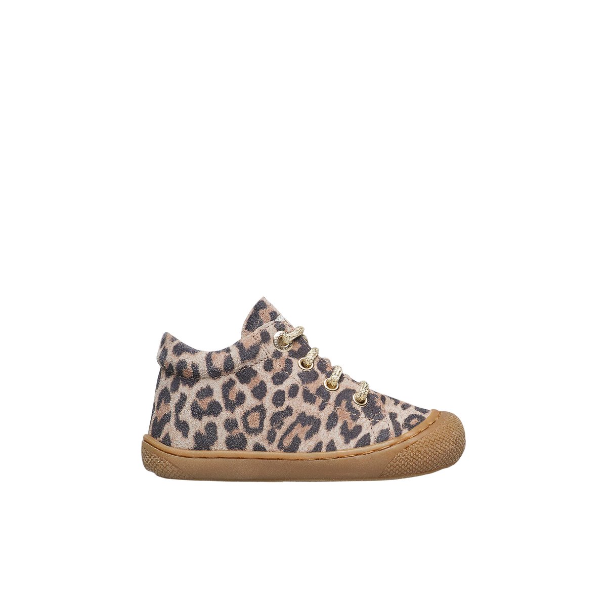 Chaussures premiers pas en suède imprimé léopard COCOON beige-, NATURINO