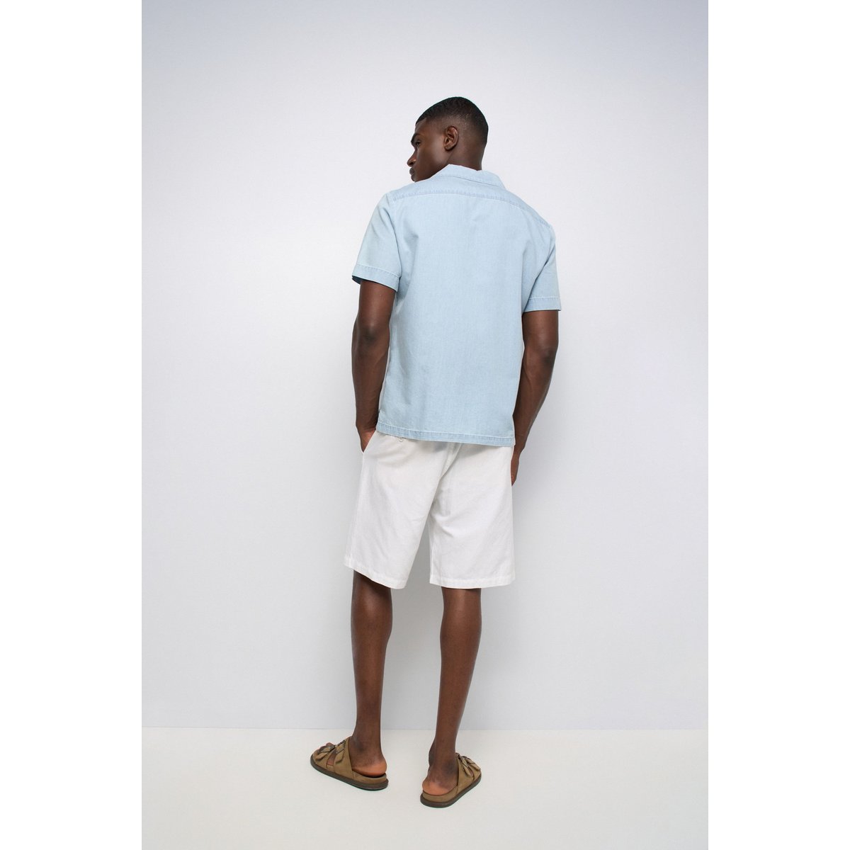 CHEMISE À MANCHES COURTES EN DENIM LÉGER bleu cobalt, SALSA JEANS