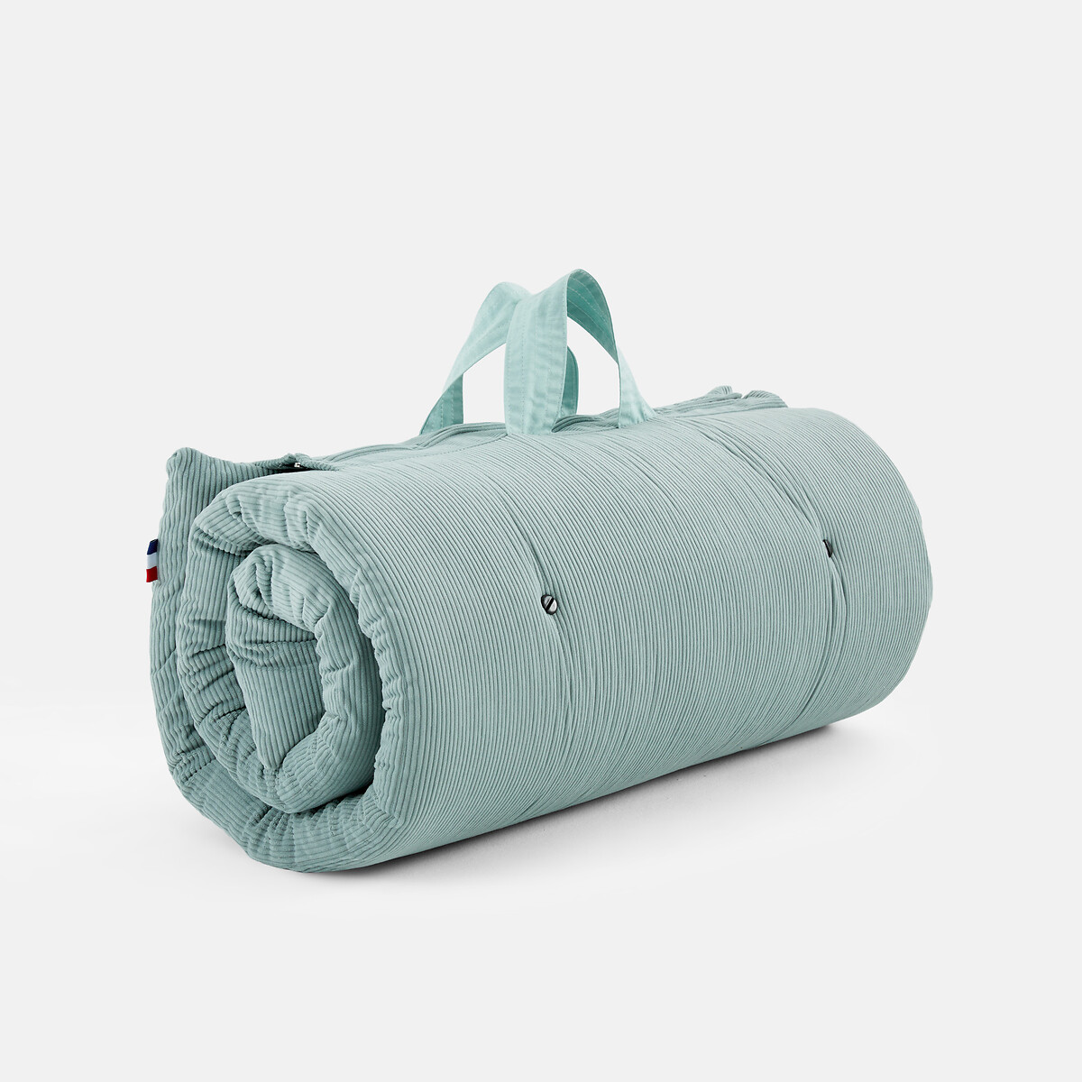 Colchão futon portátil, em bombazina verde-argila, LA REDOUTE INTERIEURS