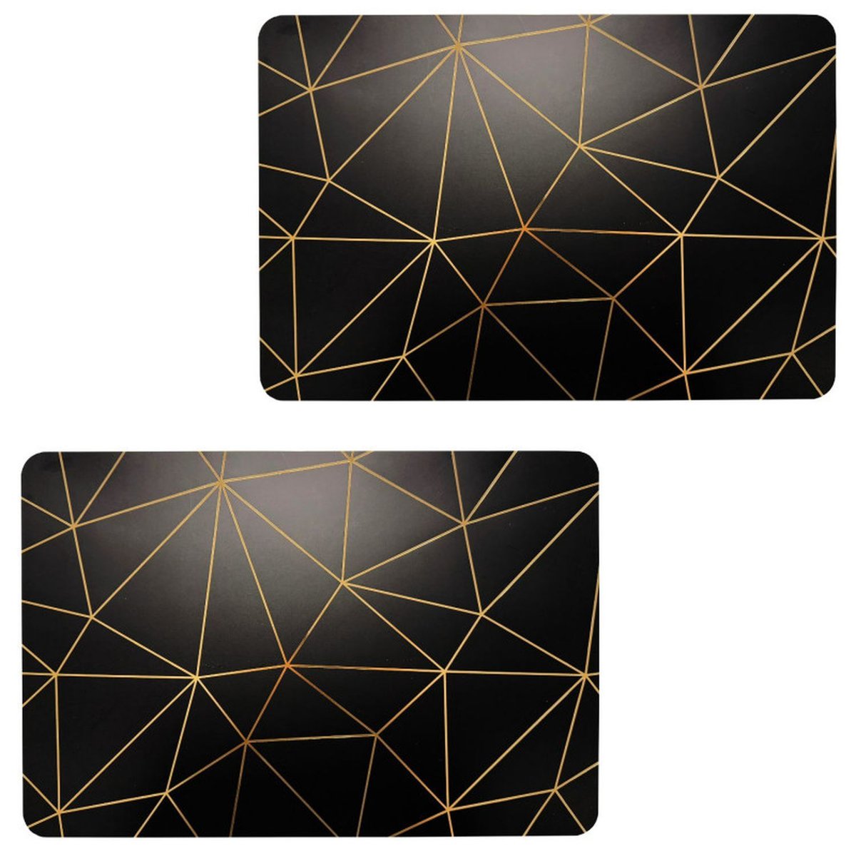 Lot de 2 sets de table avec encre métallique COPPER or, TOILINUX
