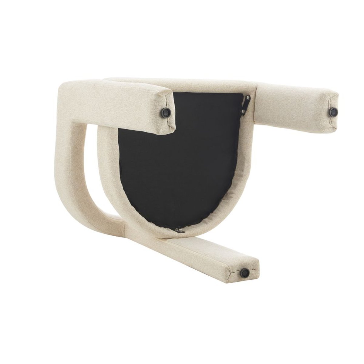 Chaise repas 3 pieds full tissu sable, ZAGO