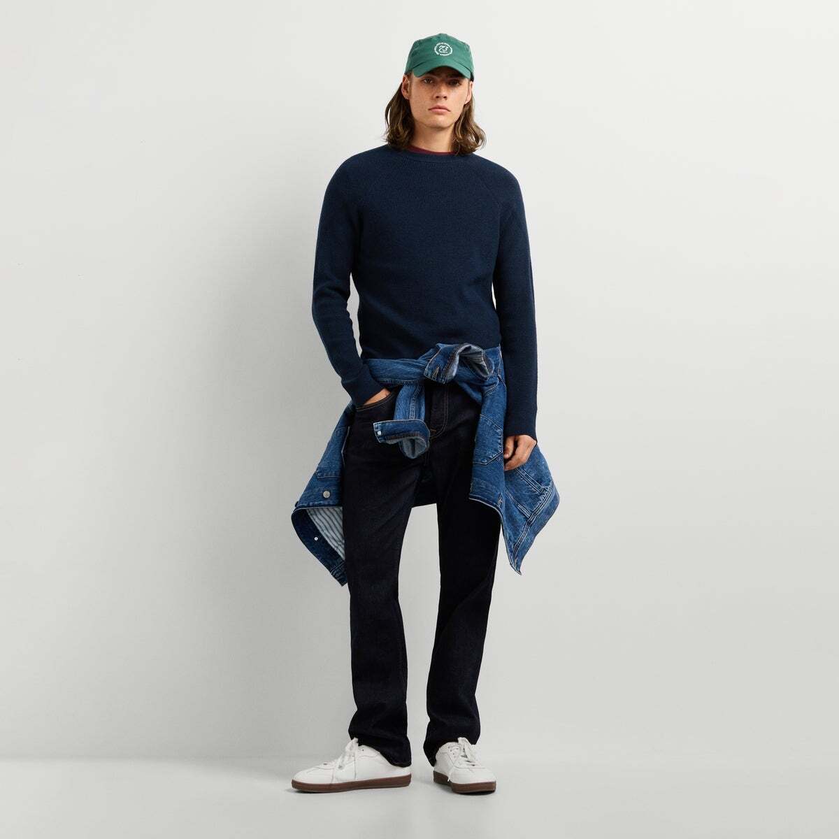 Pull Col Rond En Maille bleu dulwich, PEPE JEANS