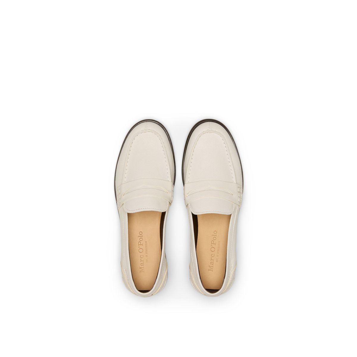 Penny-Loafer modèle Fiona en cuir de chèvre naturel nature, MARC O'POLO