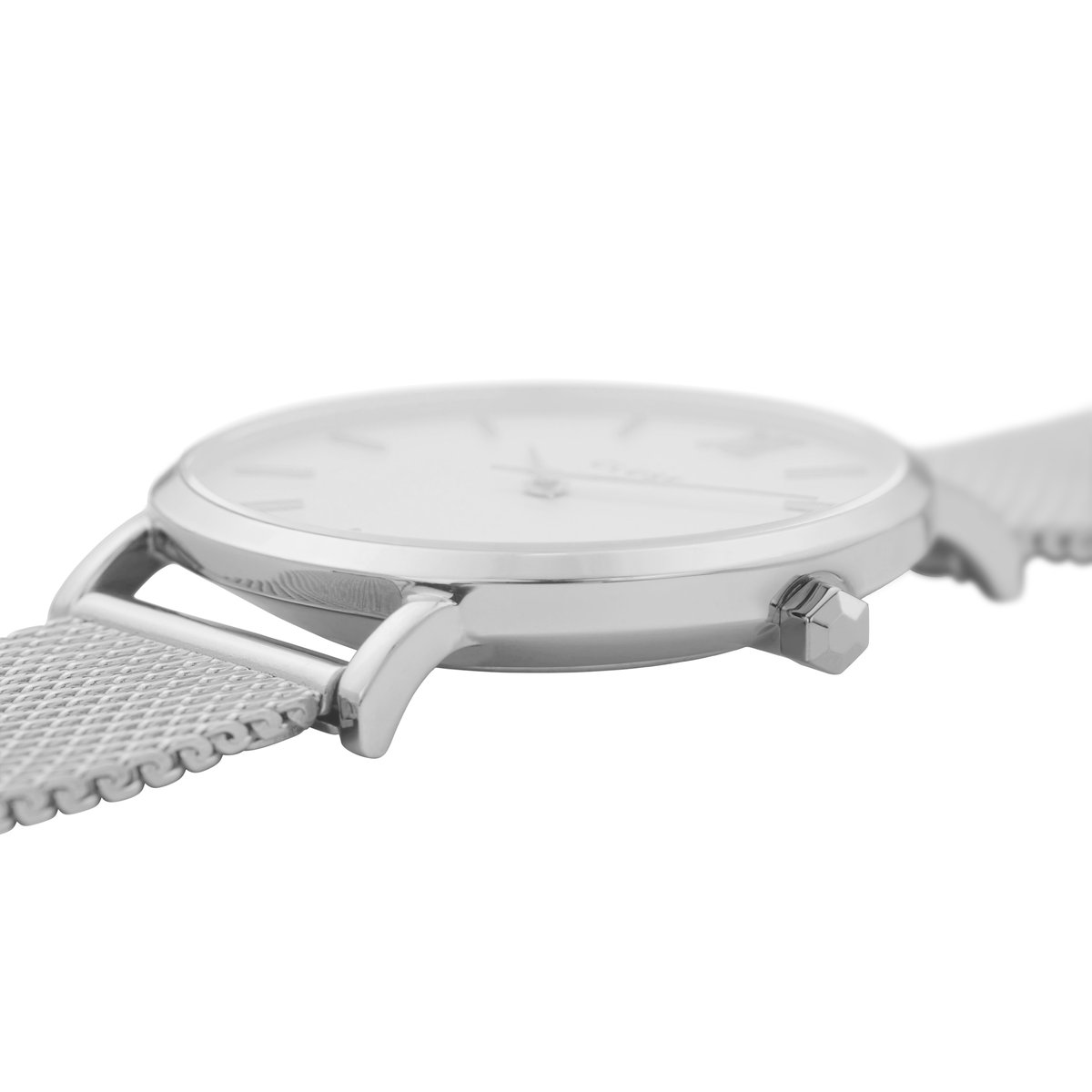 Montre Analogique  MINUIT argenté blanc argenté, CLUSE
