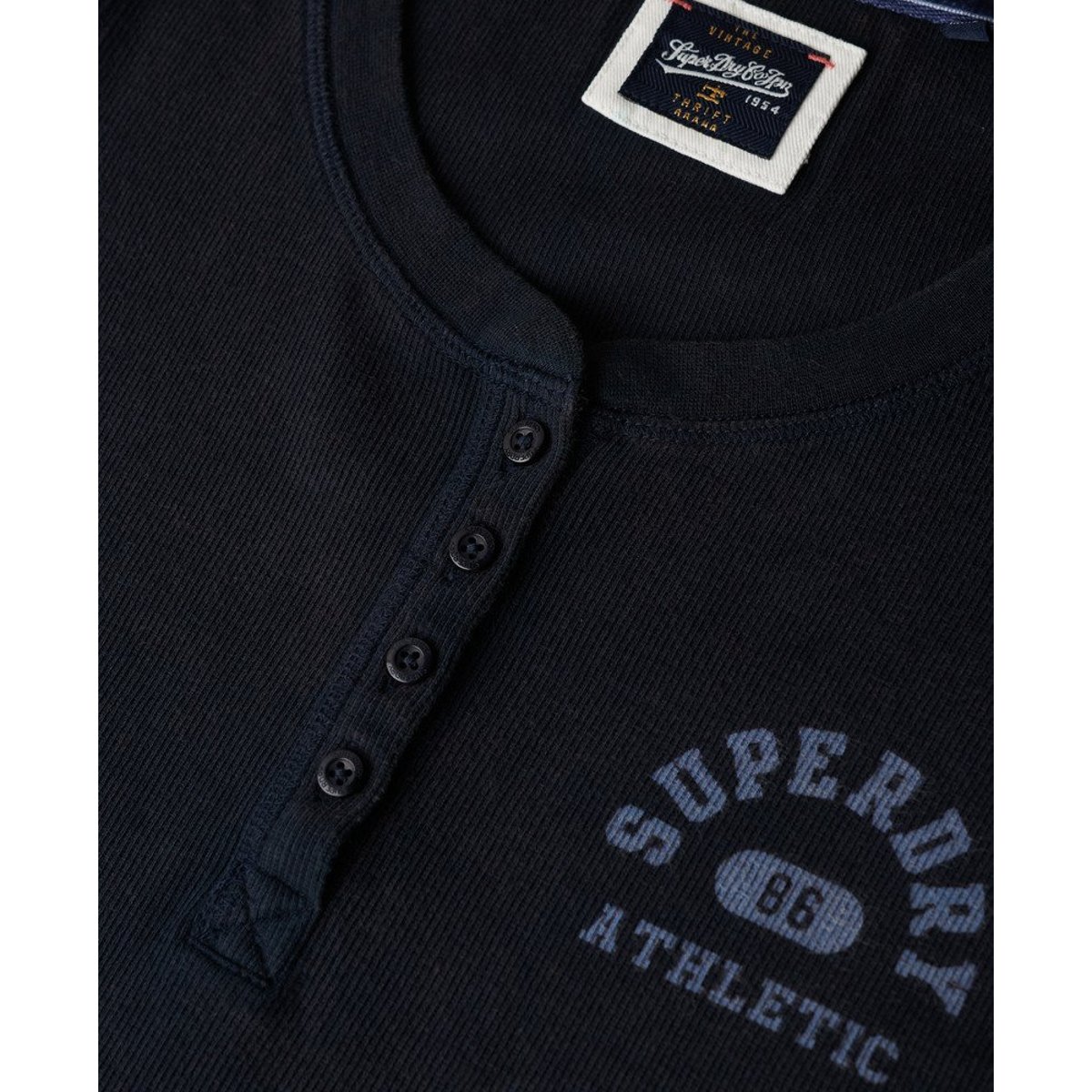 Chemise Athletic à Manches Longues bleu marine éclipse, SUPERDRY