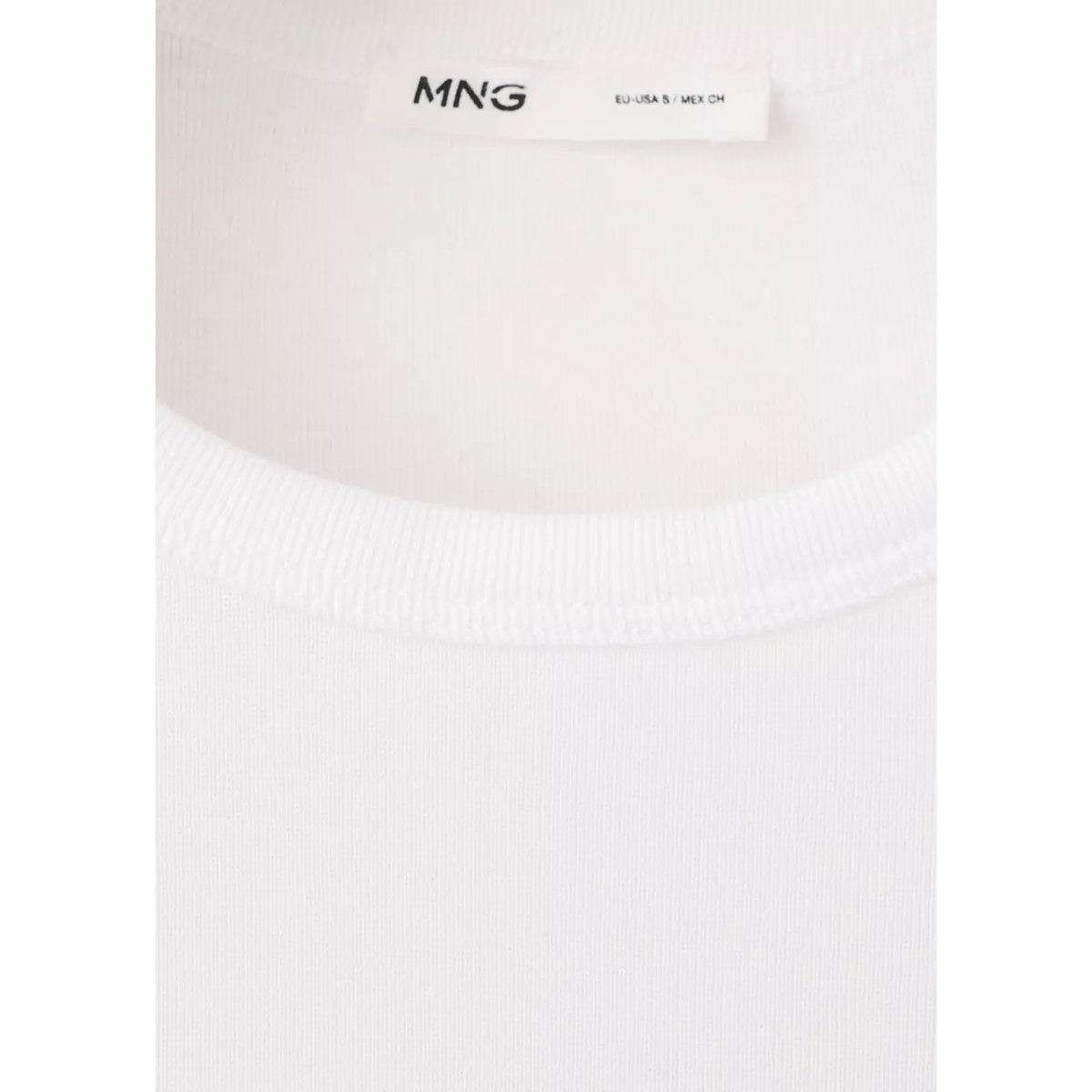 T-shirt coton ajusté blanc, MANGO