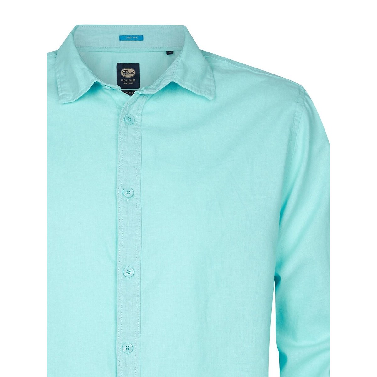 Regular Cotton/Linen Shirt azure blue, PETROL INDUSTRIES