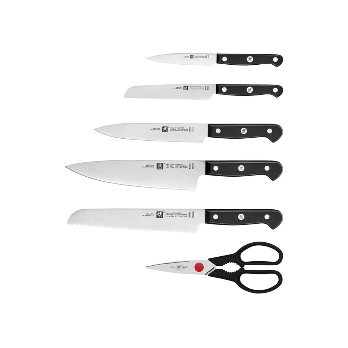 Bloc couteaux Gourmet Sharpblock 7 pieces noir, ZWILLING