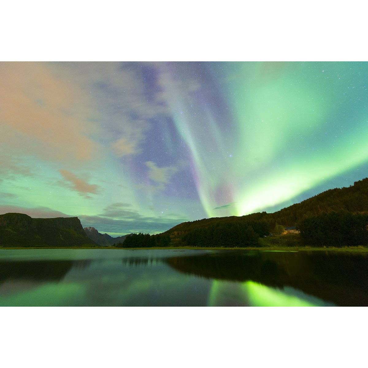 Tableau norwayliht lofoten tableau alu dibond, HEXOA