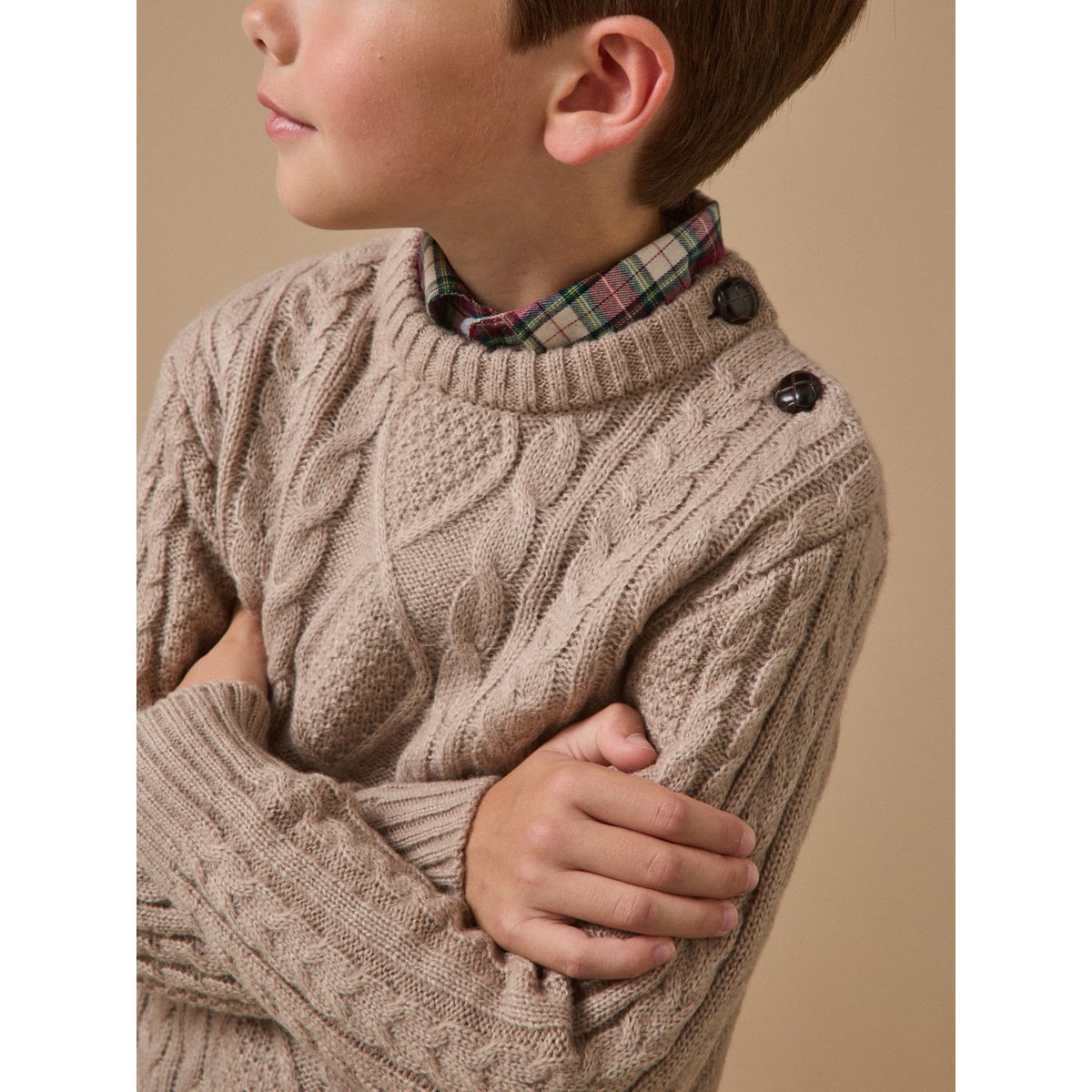 Pull torsadé beige, CYRILLUS