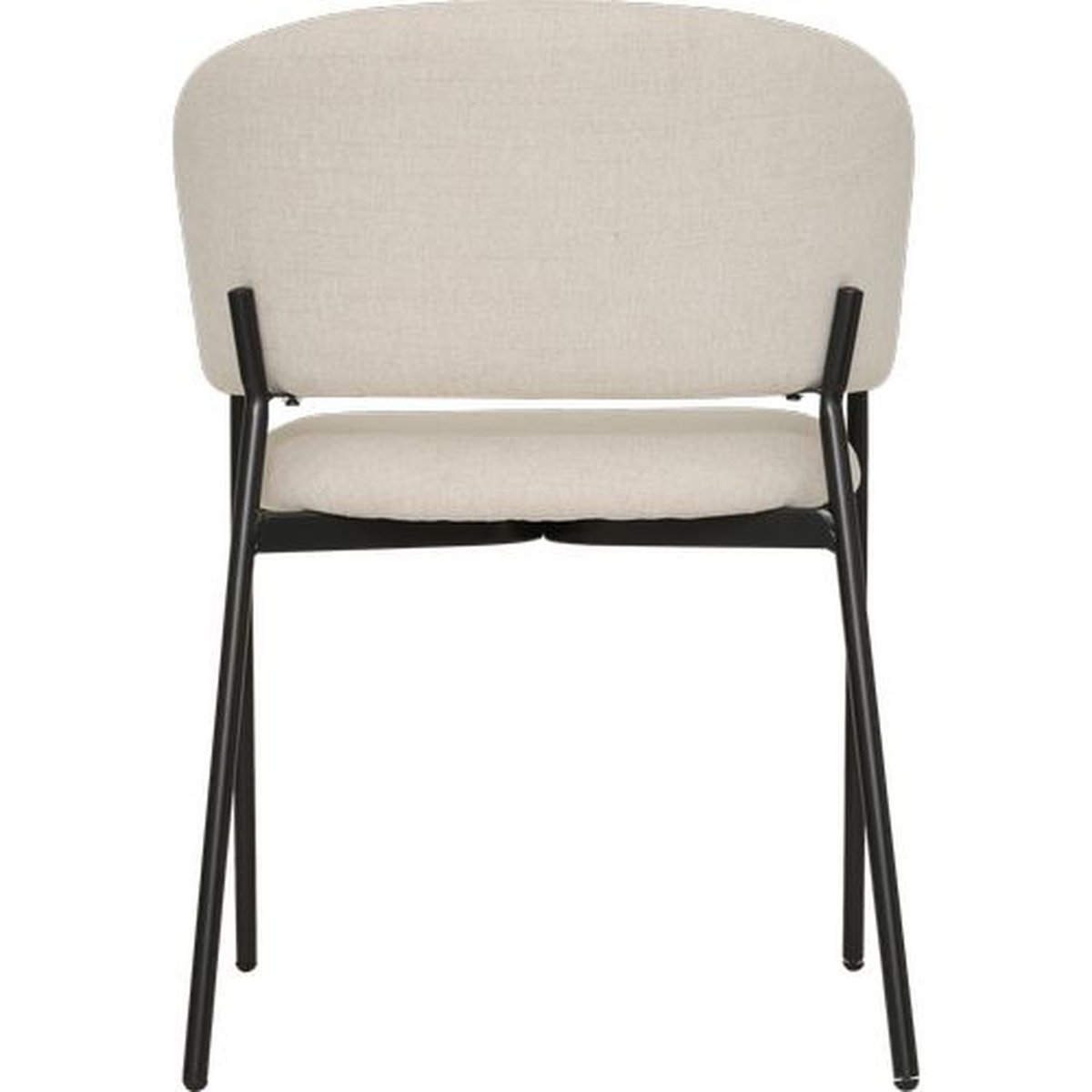 Lot de 2 fauteuils à diner en tissu SOLEA beige, TOILINUX