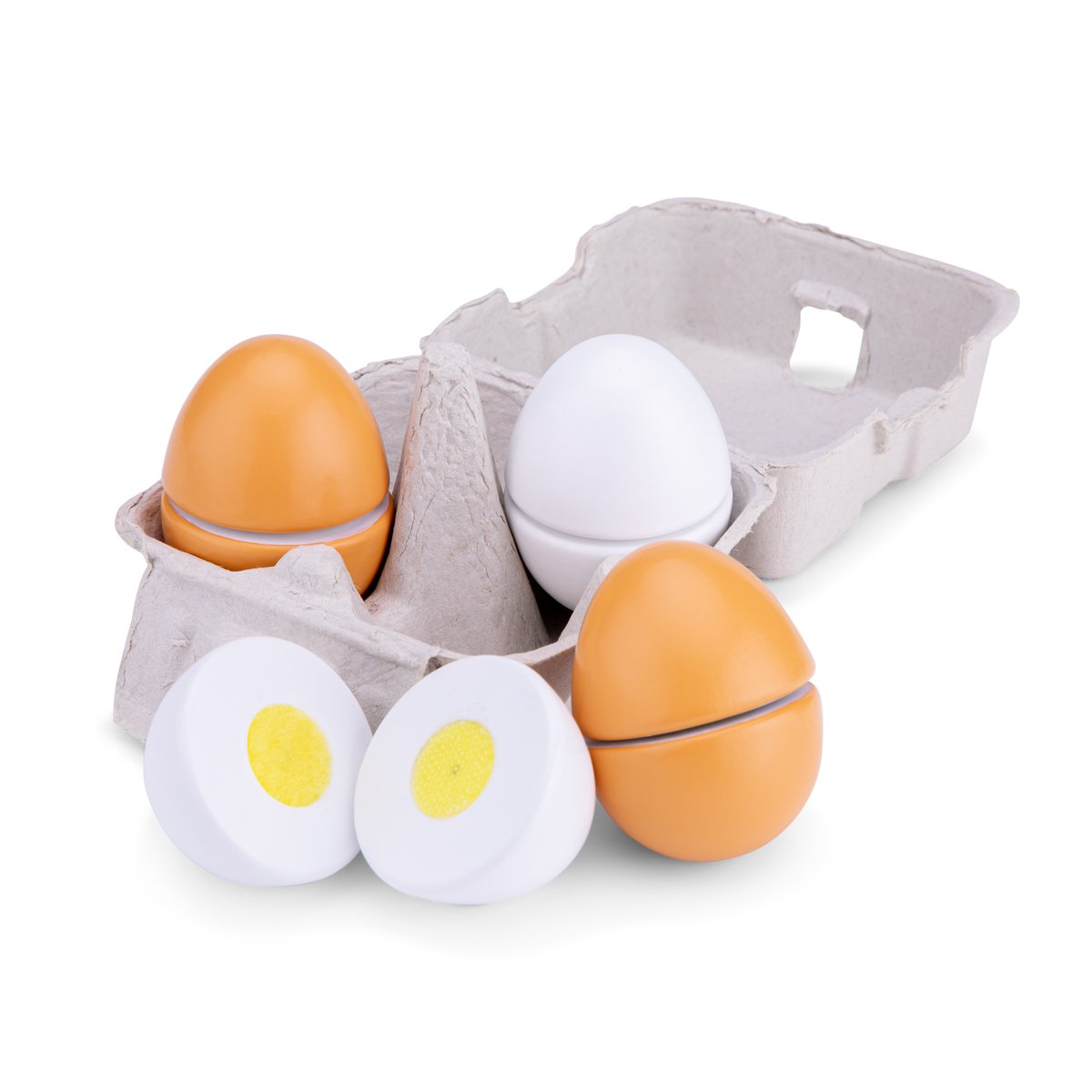 Oeufs en bois à découper beige, NEW CLASSIC TOYS