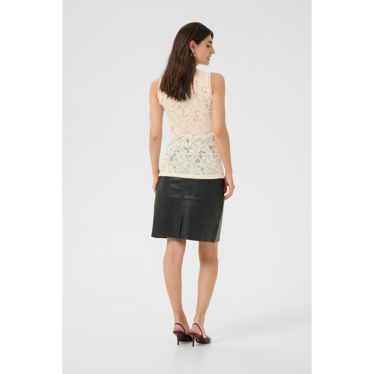 Sleeveless blouse blanc spring gardenia, CULTURE
