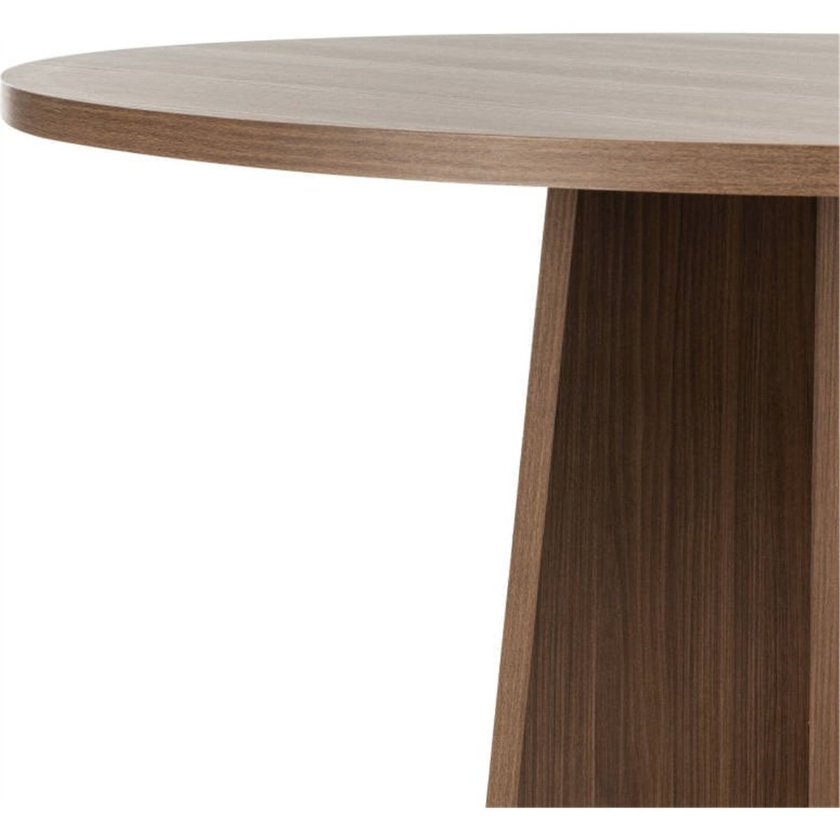 Table à manger ronde en bois pour 4 personnes noyer lincoln, RECOLLECTION