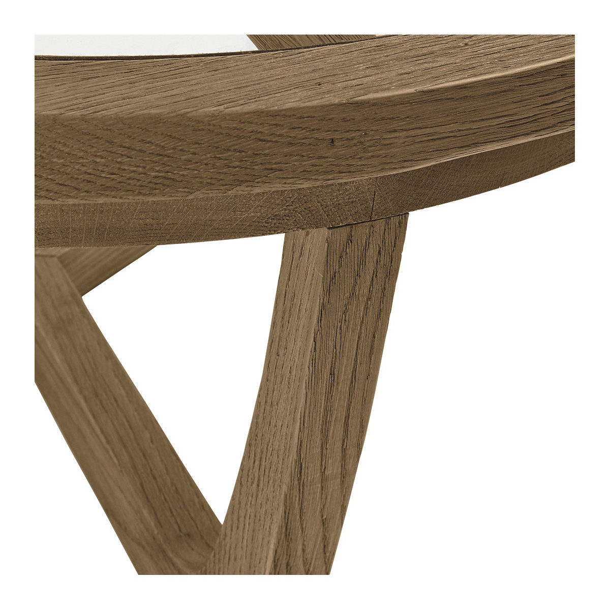Table basse en chêne naturel, BLANC D’IVOIRE