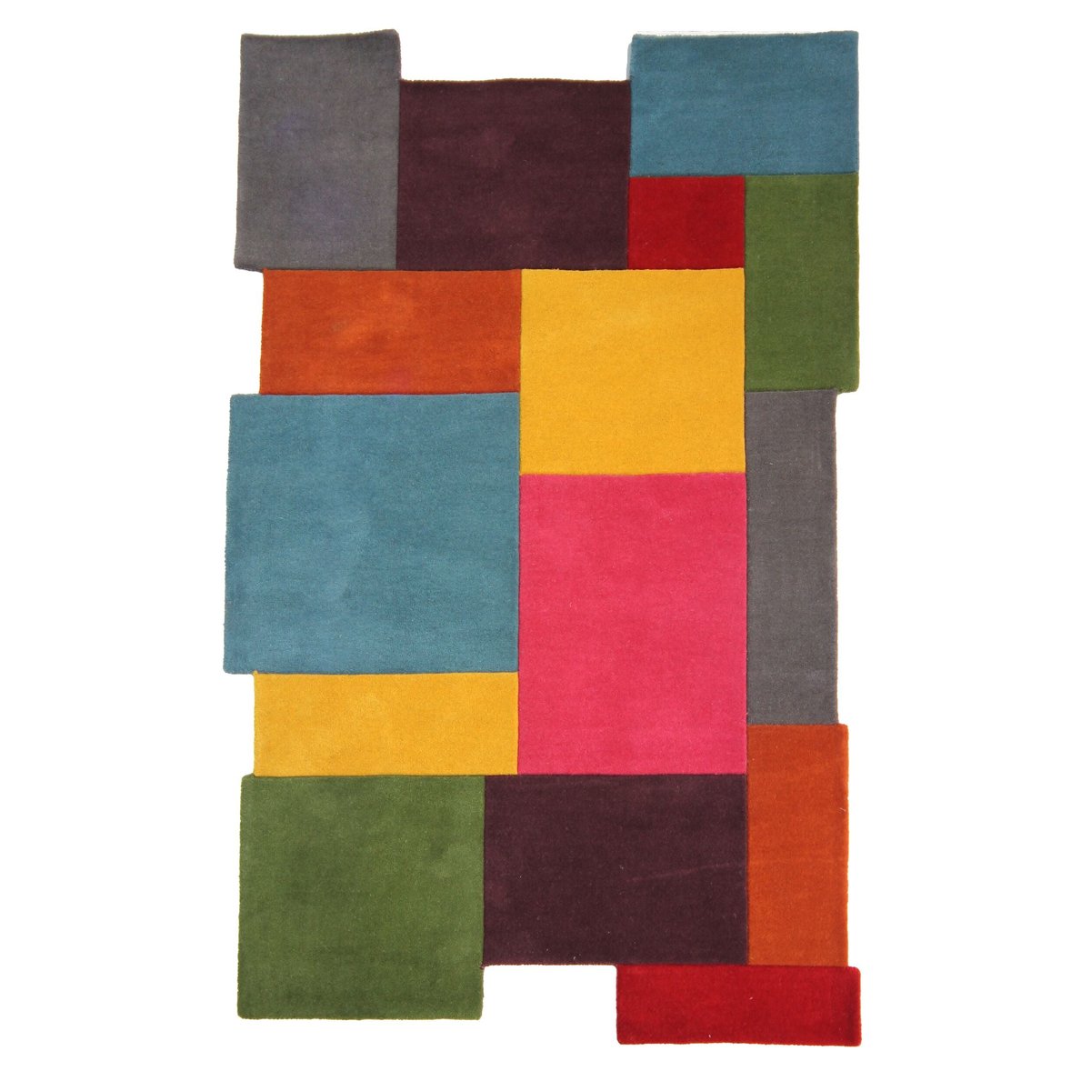 Tapis en laine COLLAGE multicolore, FLAIR RUGS