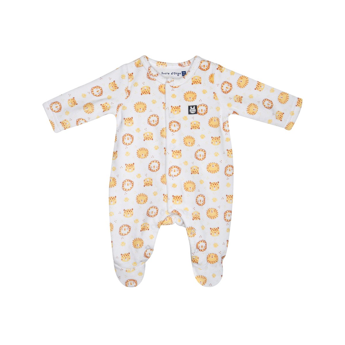 Dors bien lilio velours rase ouverture devant naissance orange, SUCRE D'ORGE