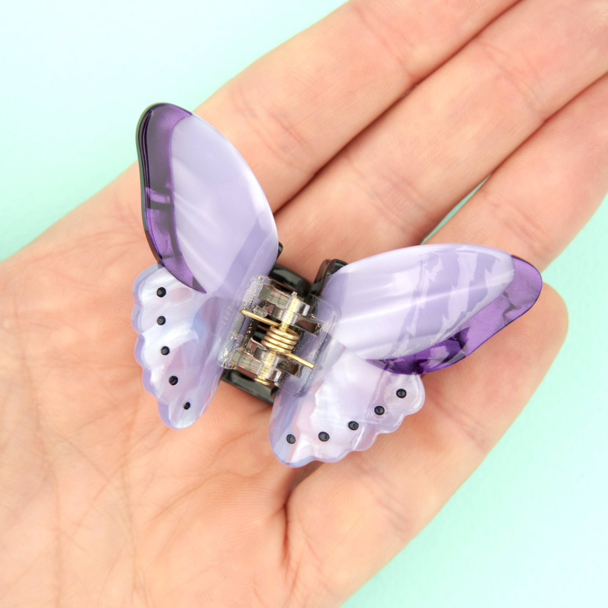Mini pince à cheveux PAPILLON MAUVE mauve, COUCOU SUZETTE