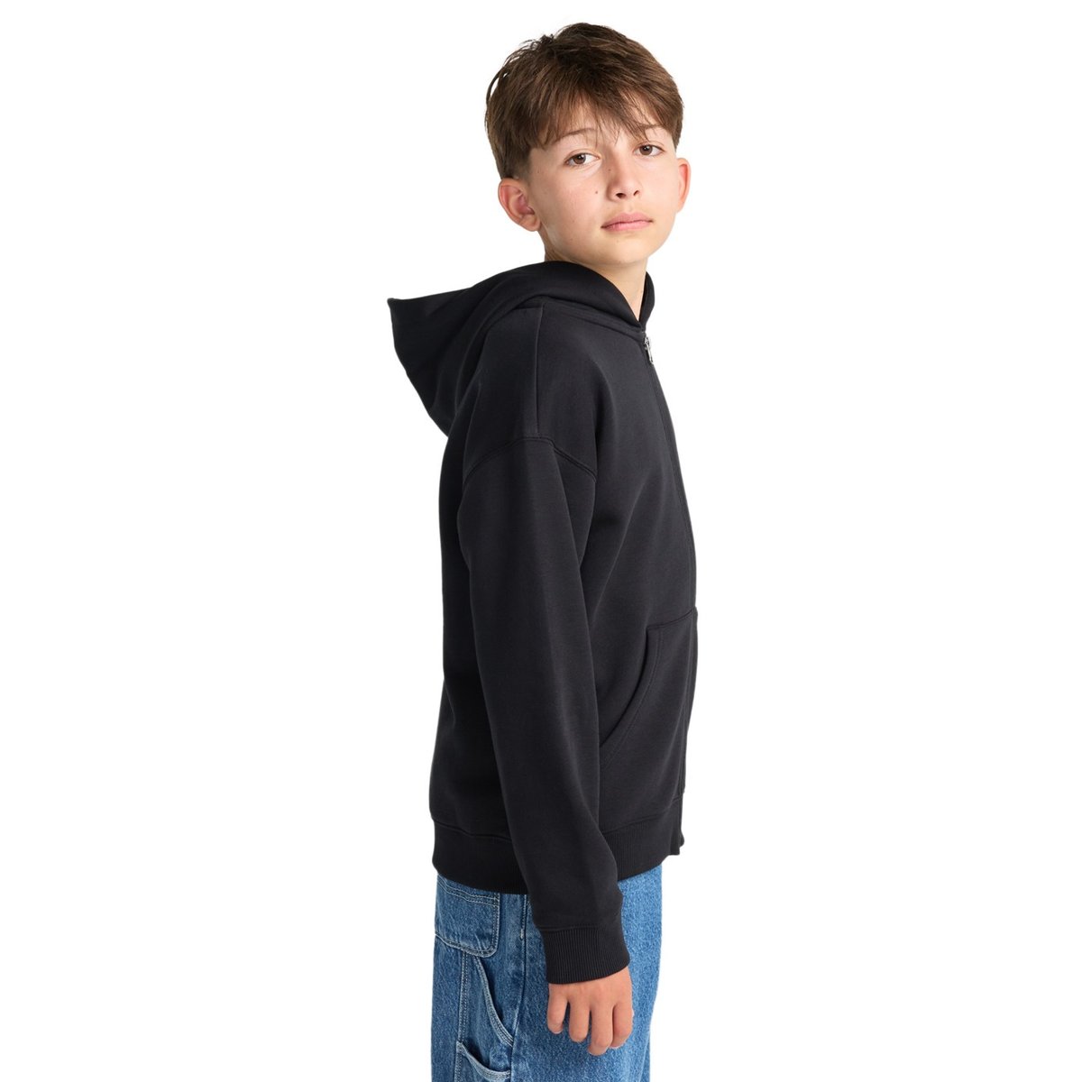 Pull zippé à capuche ALIGATOR Y noir flint black, ELEMENT