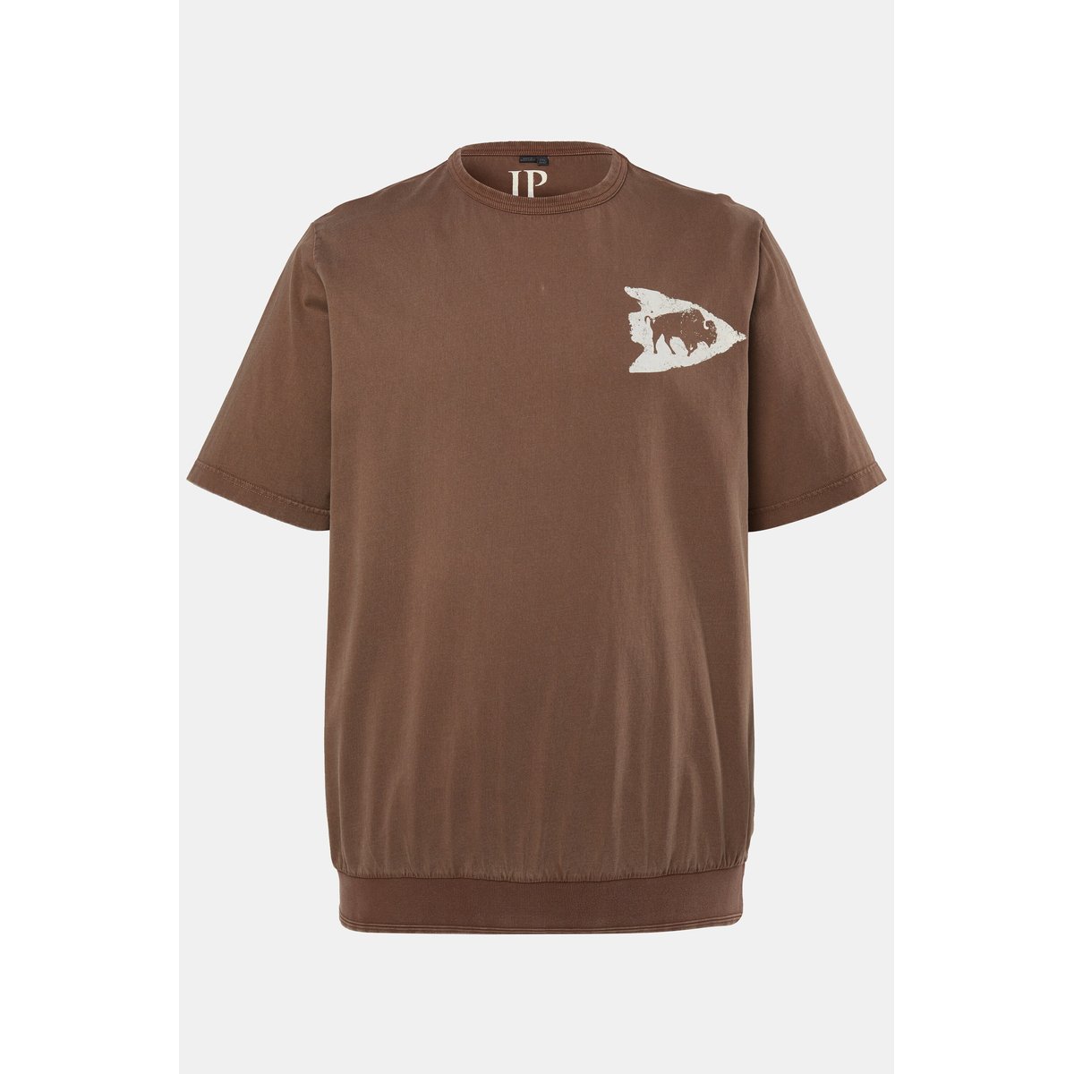 T-shirt esprit vintage, ventre confort marron, JP1880