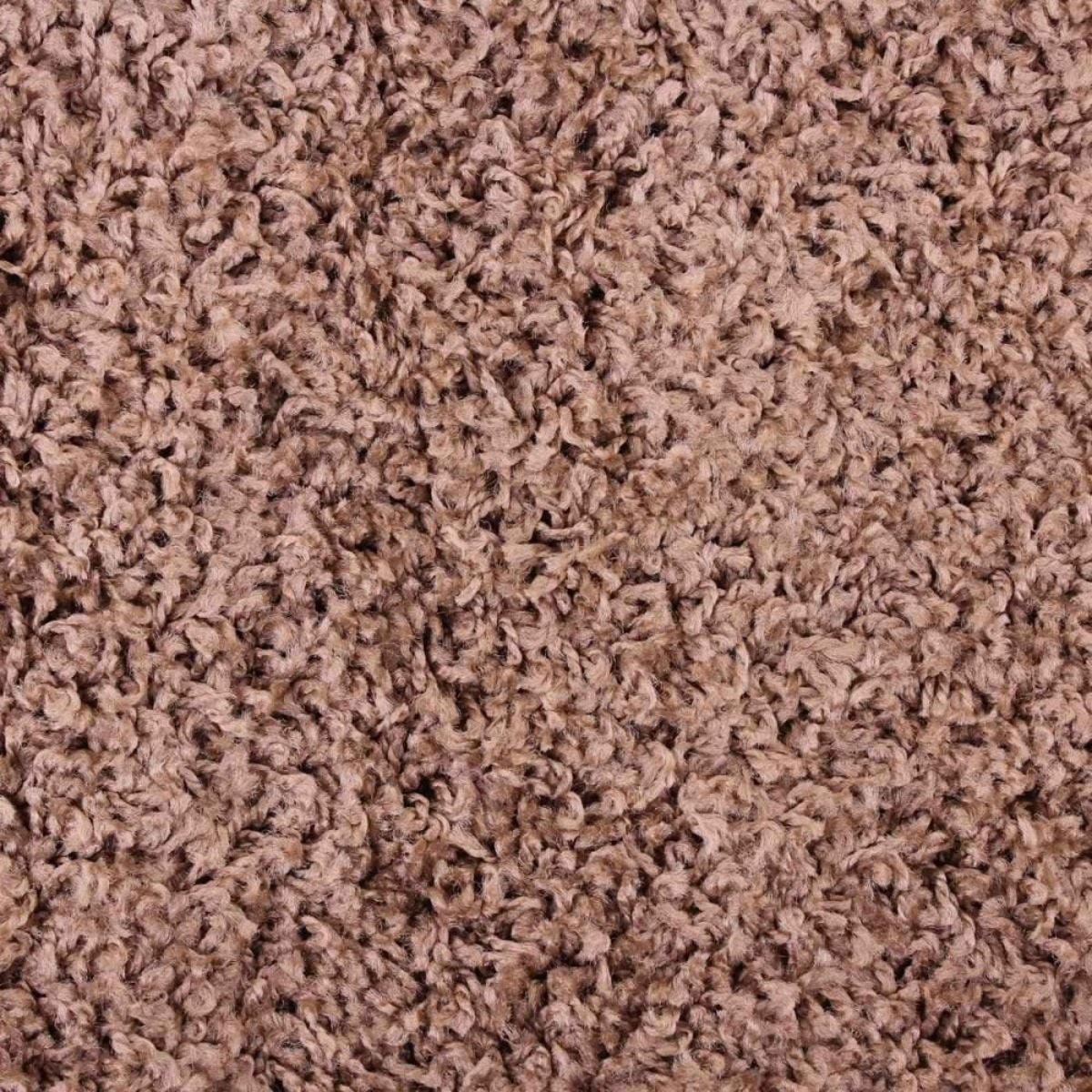 Tapis descente de lit poils longs 60x110cm taupe, ORNAMI