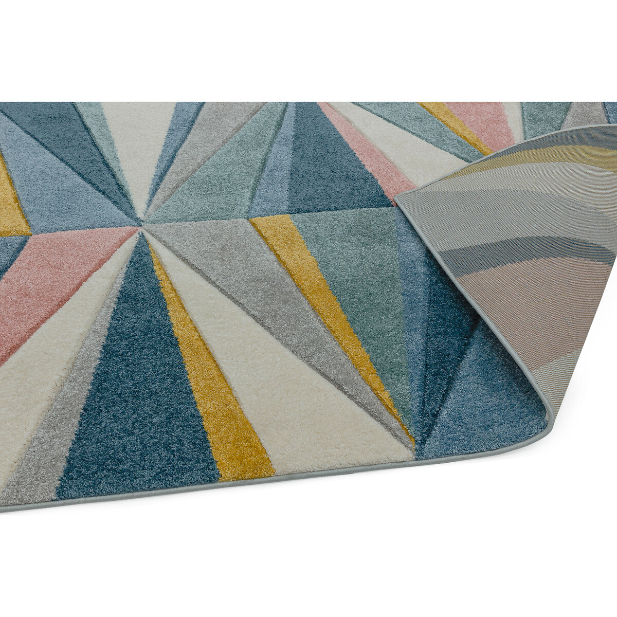 Diamond Pattern Hand Carved Rug multi-coloured, SO'HOME