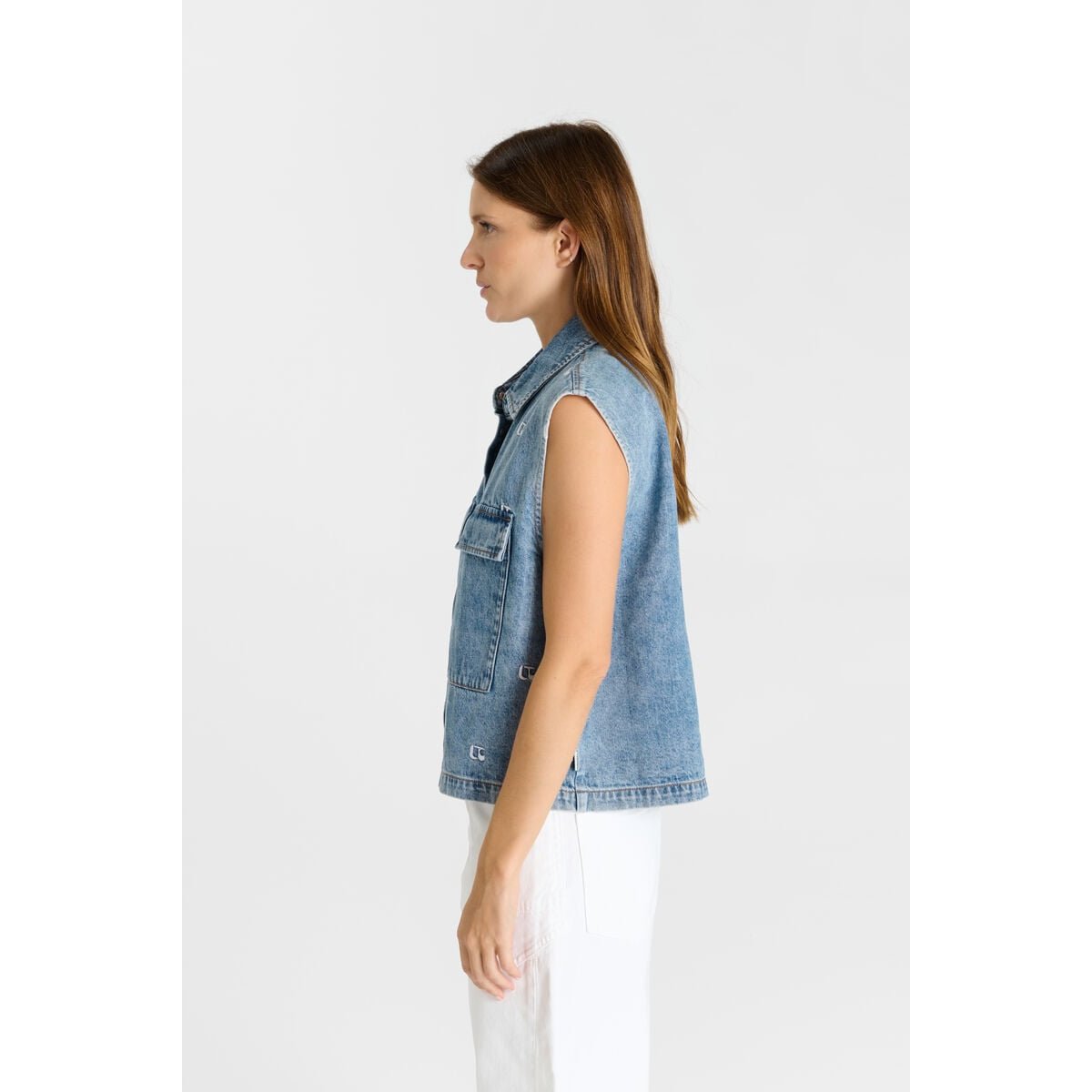 Veste sans manches YANI blue, LE TEMPS DES CERISES